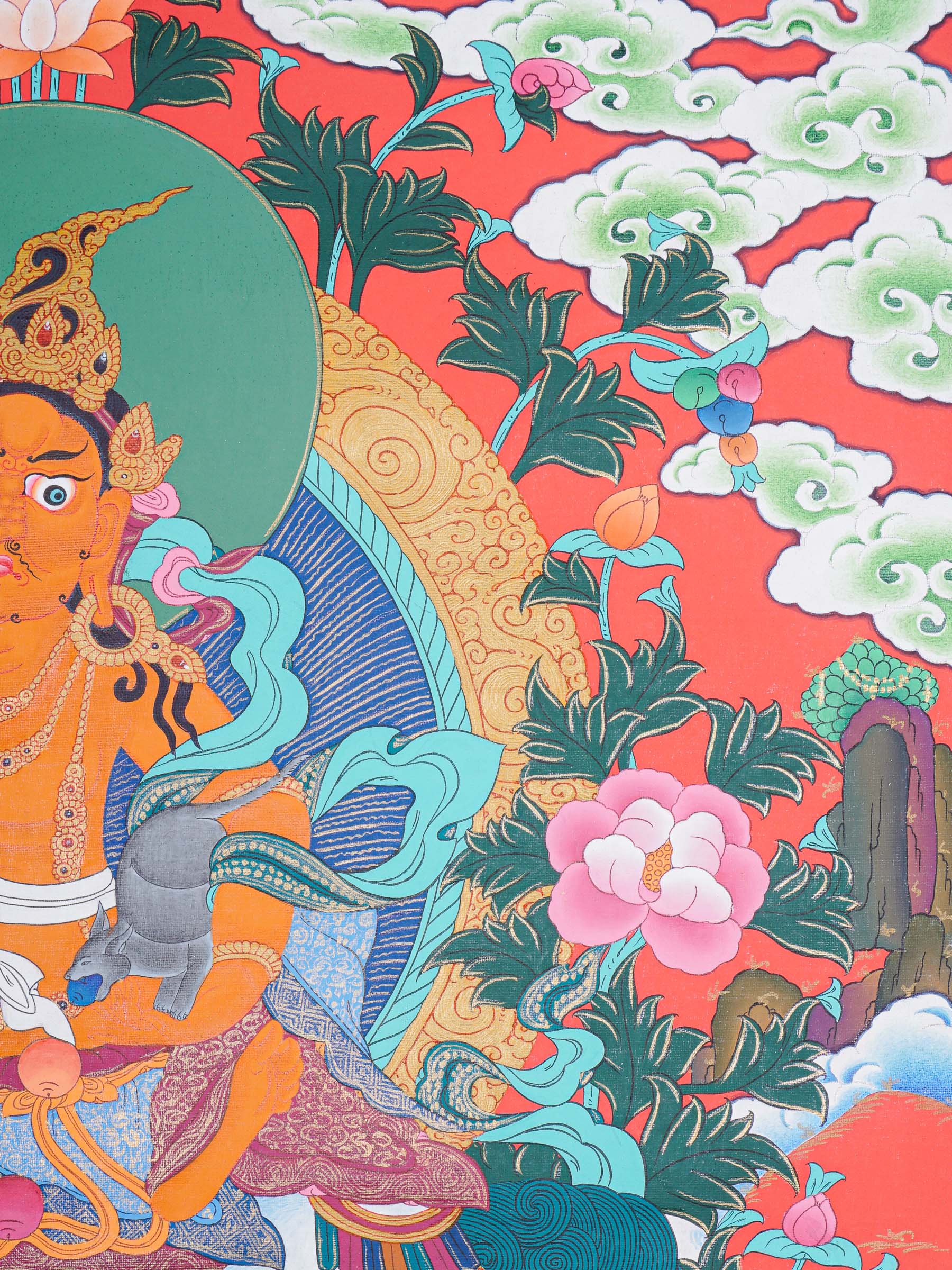 Singha Zambala Thangka Painting