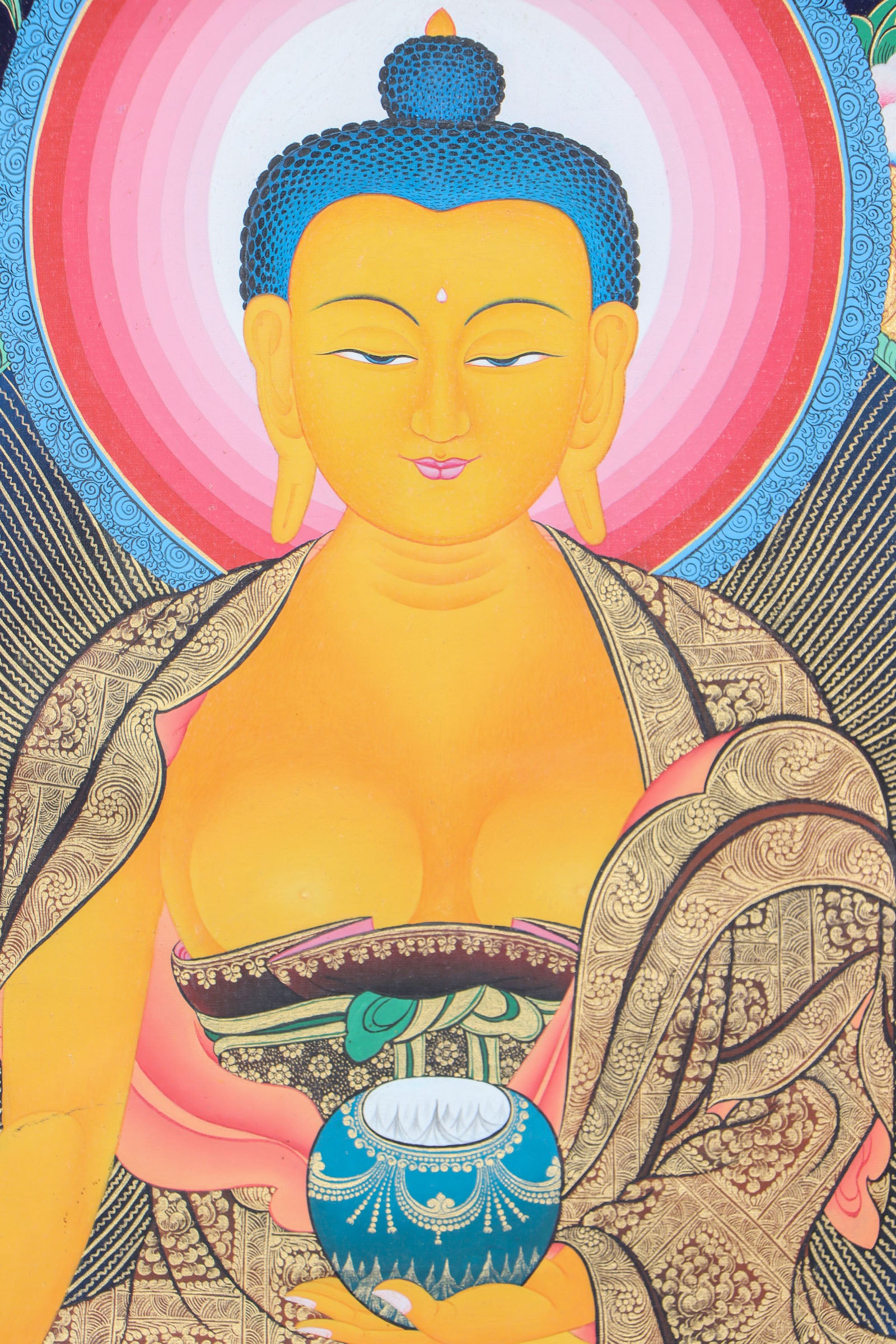 1000 Buddha Thangka Painting for enlightenment and infinite knowledge of Buddha.