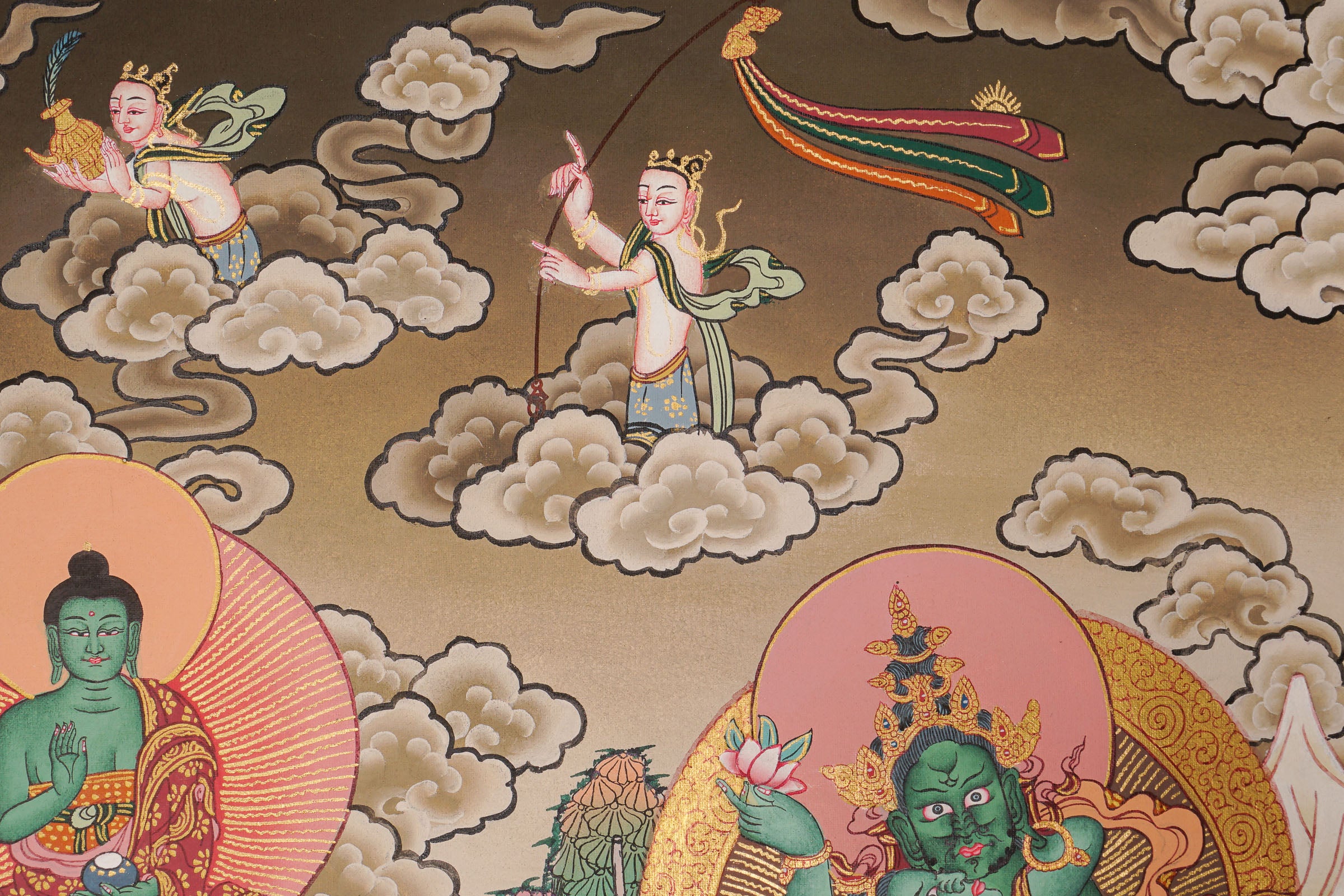 Tesro 5 Zambala Handmade Thangka Painting