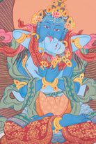 Vajradhara Shakti Thangka Painting for knowledge and compassion in the path to awakening.