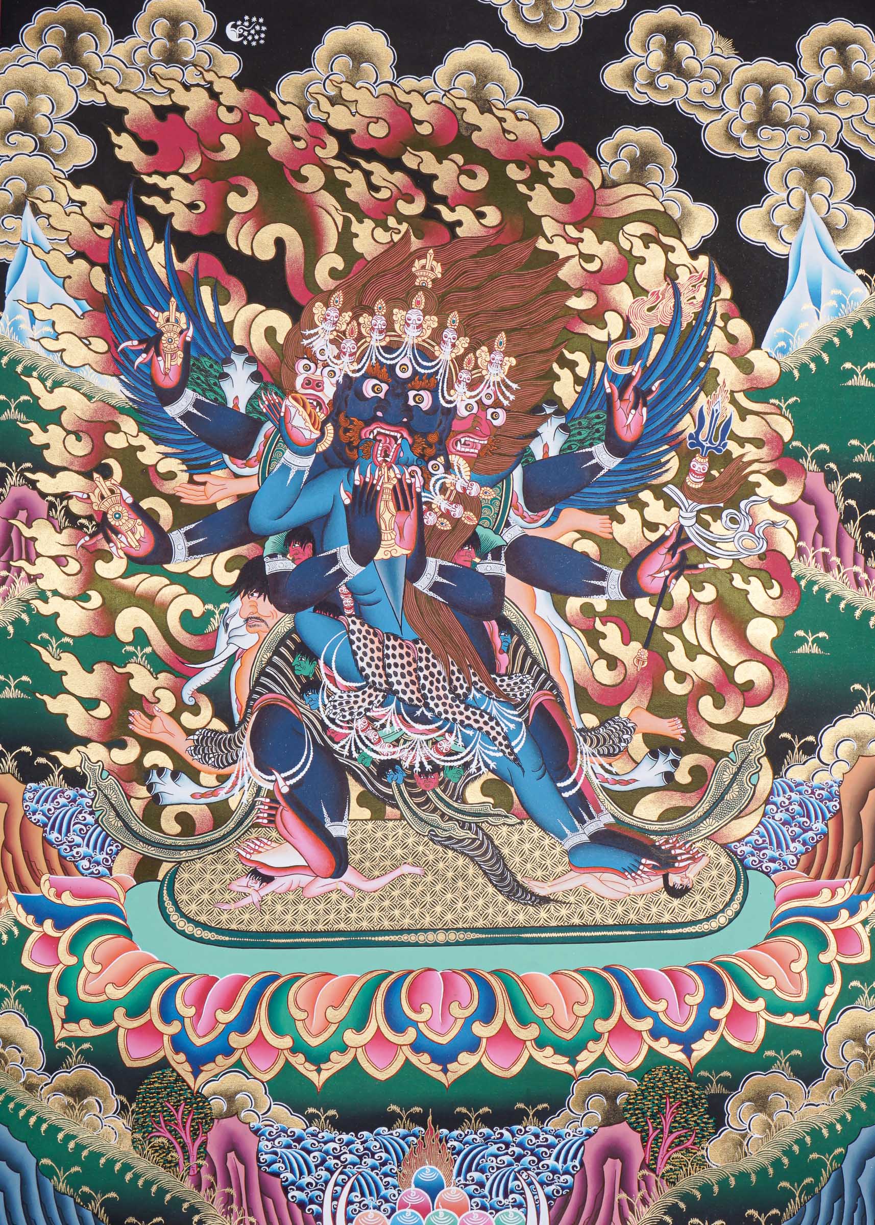 Vajrakilaya Thangka - Wrathful Deity Painting