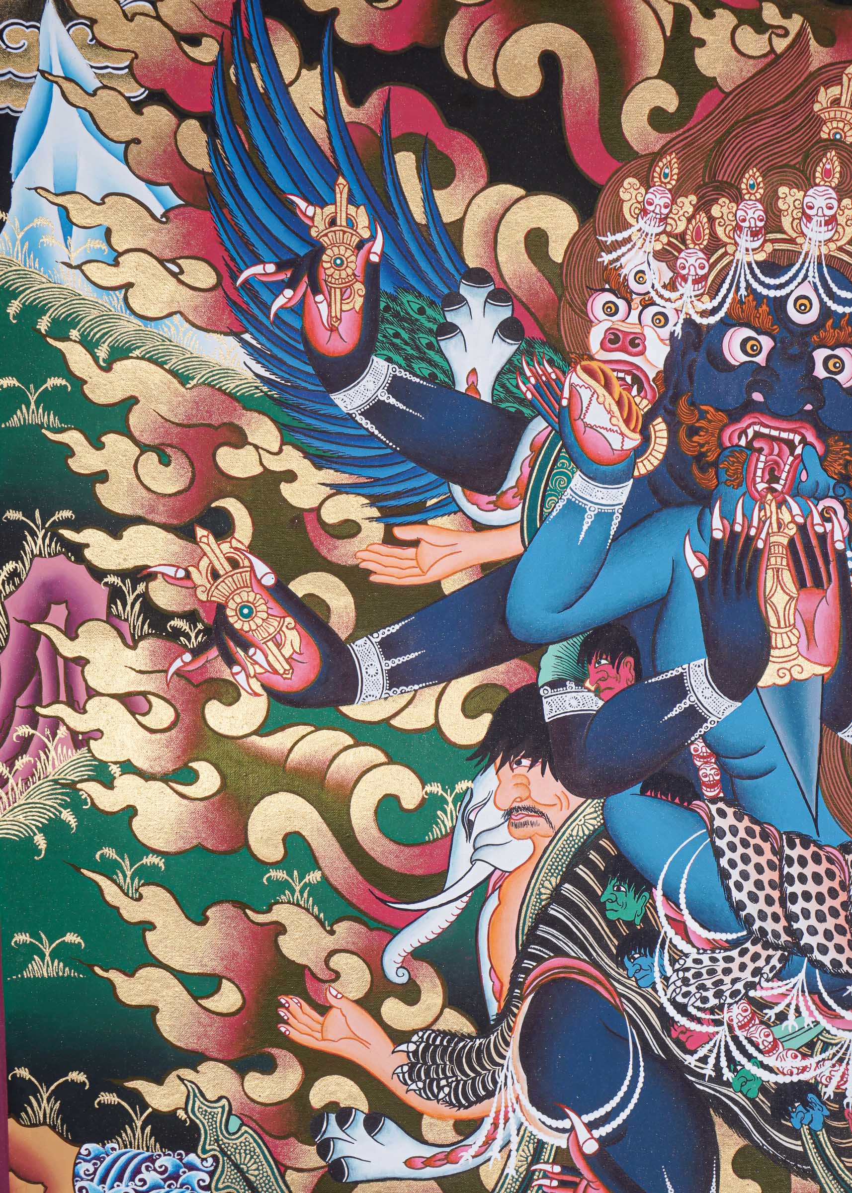 Vajrakilaya Thangka - Wrathful Deity Painting