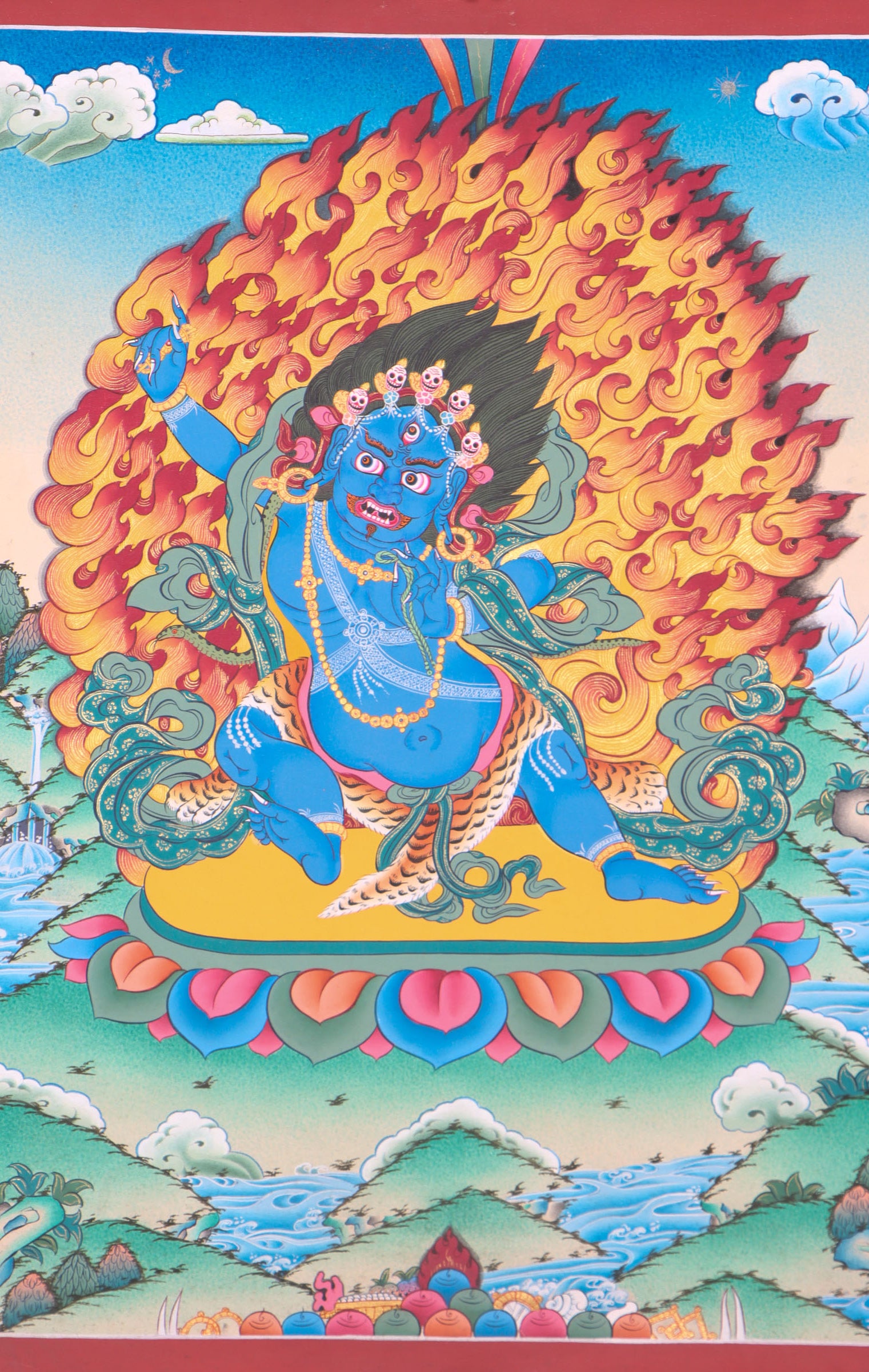 Vajrapani Thangka Painting for protection.