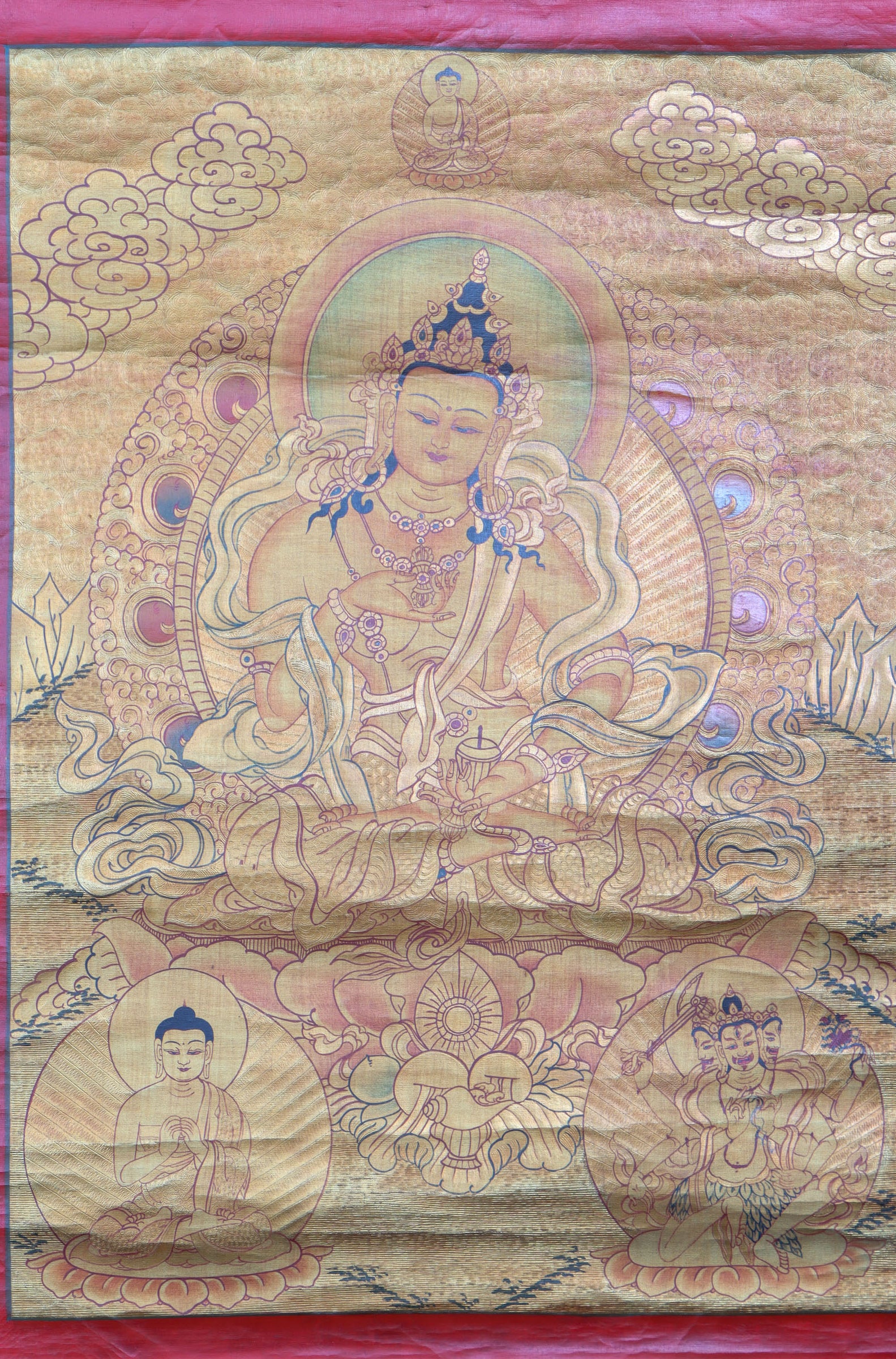 Antique Vajrasattva Thangka Painting for spiritual practices.