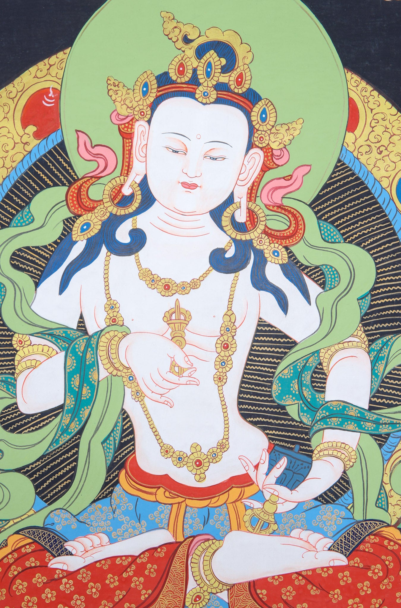 Vajrasattva Thangka Painting for purification practices.