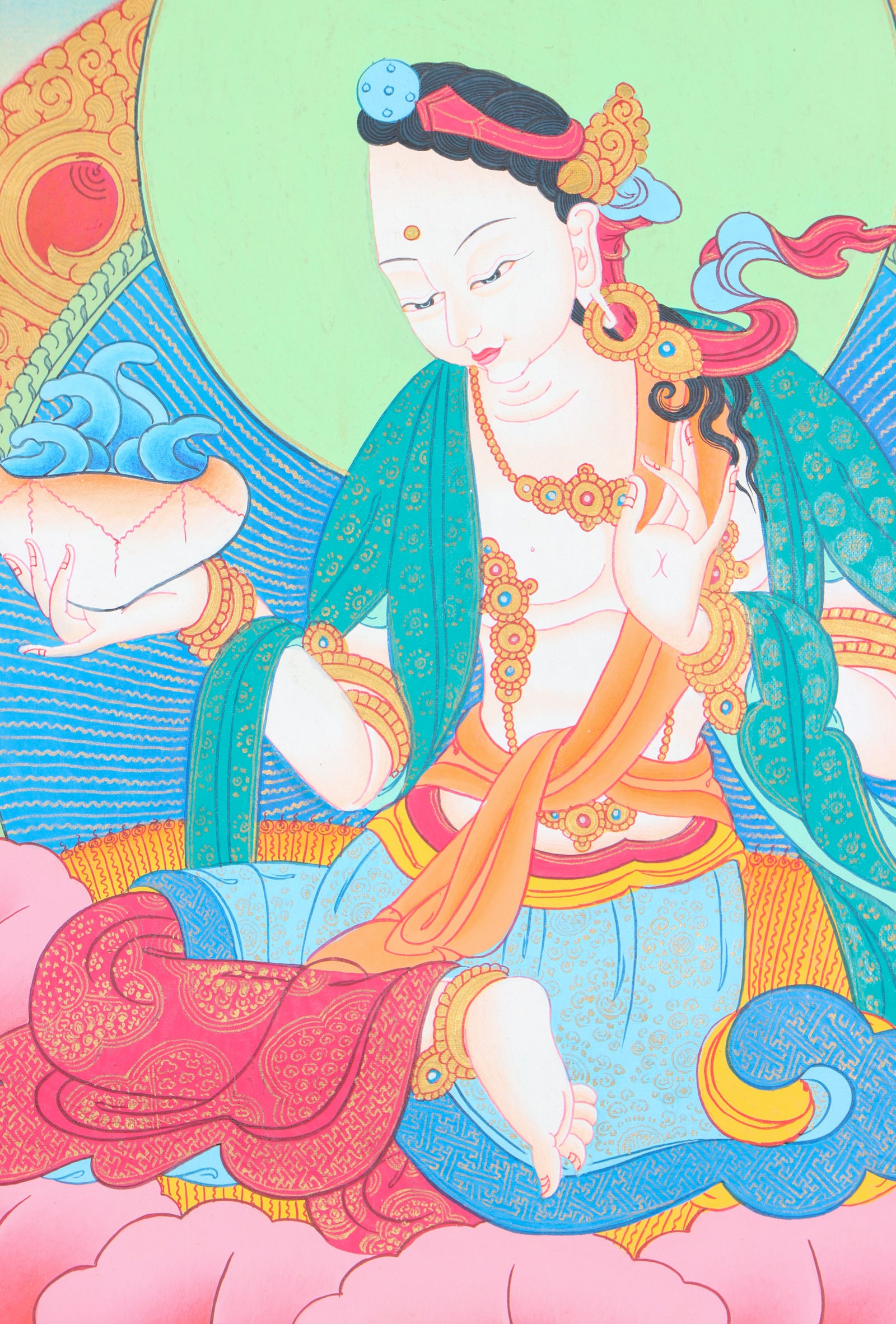 Yeshe Tsogyal Thangka Painting for meditation.