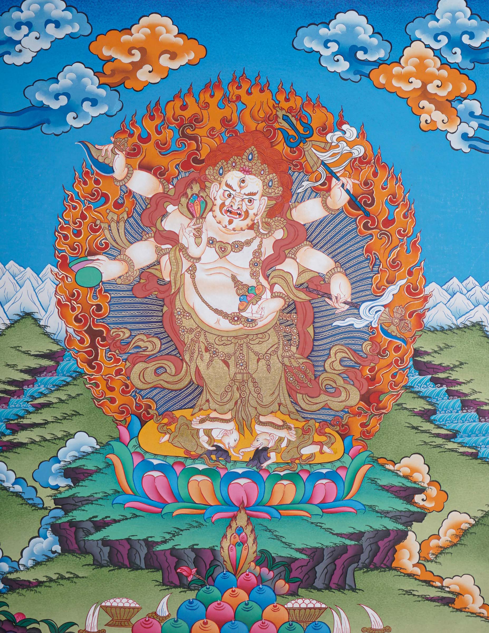 Wrathful deity - White Mahakala