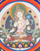 White Tara Thangka Painting for wall decor.