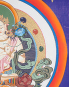 White Tara Thangka Painting for wall decor.