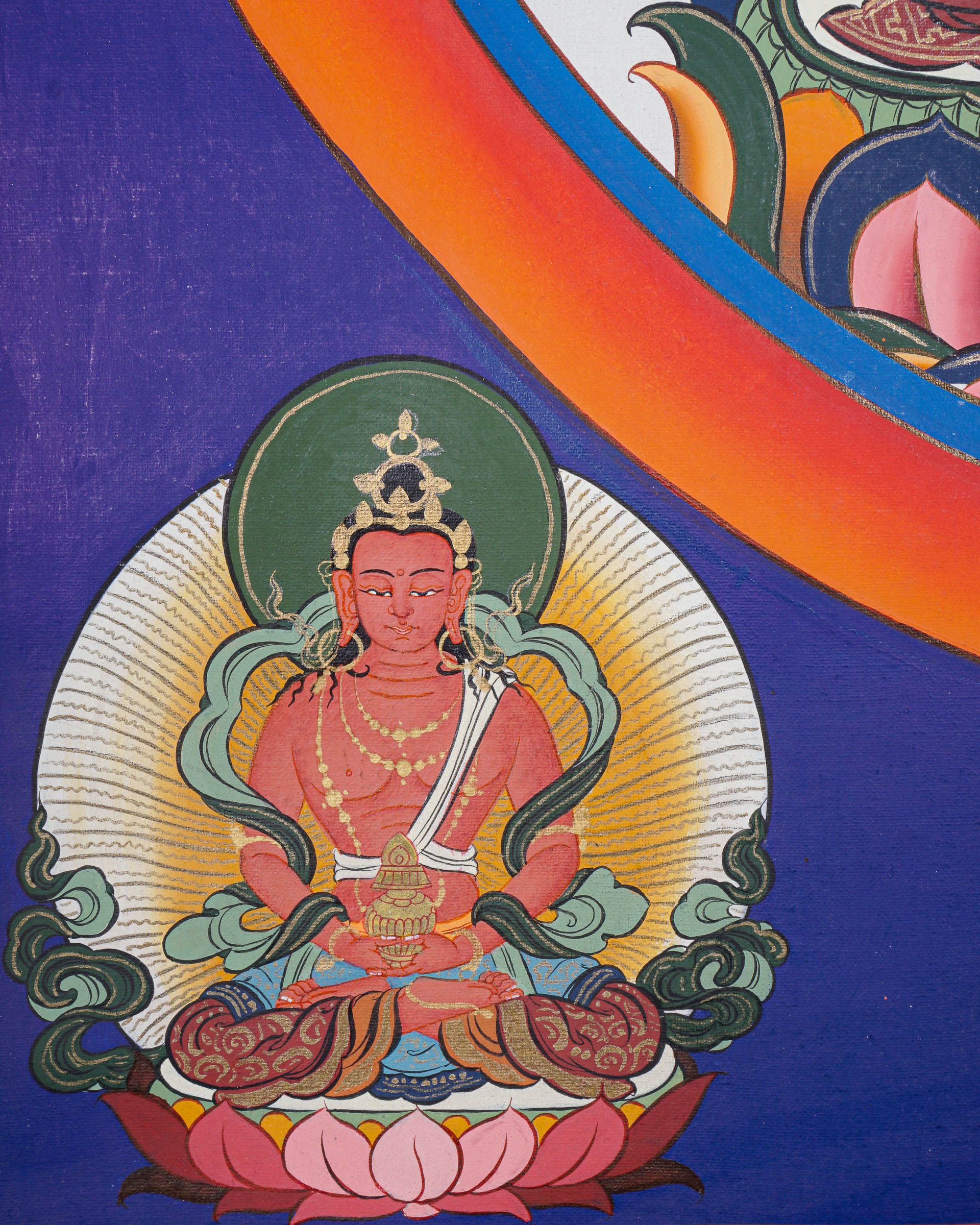 White Tara Thangka Painting for wall decor.