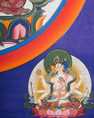 White Tara Thangka Painting for wall decor.