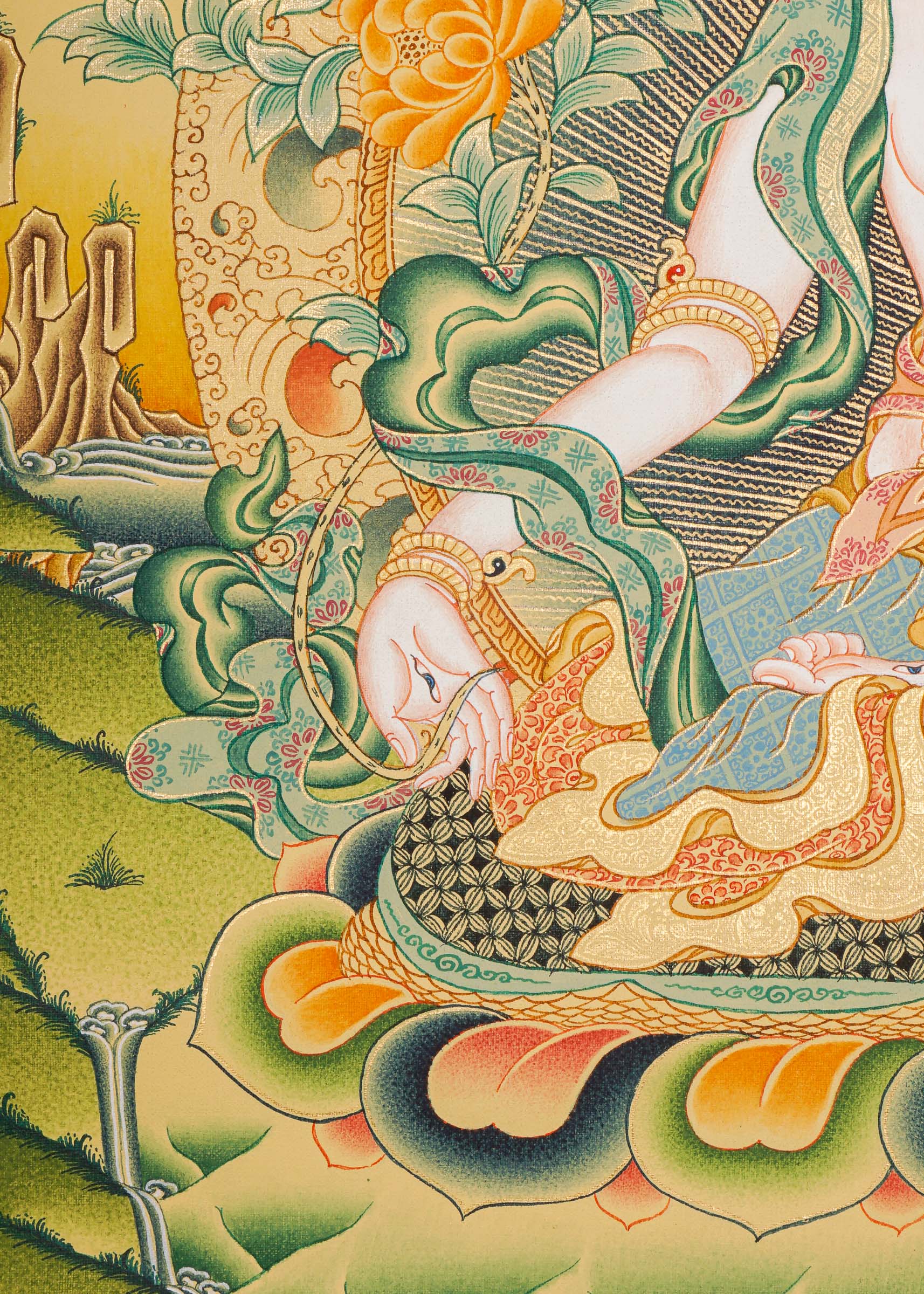 White Tara Thangka Painting