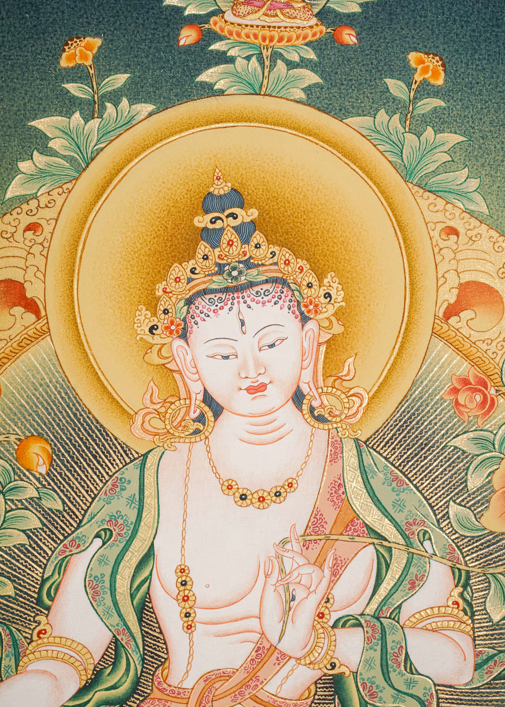 White Tara Thangka Painting