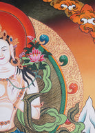 White Tara Thangka - Tibetan Painting