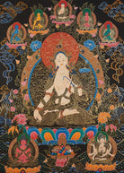 White Tara Thangka Painting - Tibetan Buddhist Art