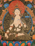 White Tara Thangka Painting - Tibetan Buddhist Art