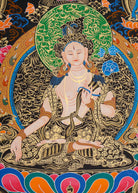 White Tara Thangka Painting.