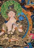 White Tara Thangka Painting.