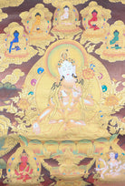 White Tara Thangka for compassion, healing, longevity, and spiritual transformation.