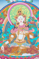 White Tara Thangka Painting - Buddhist Art