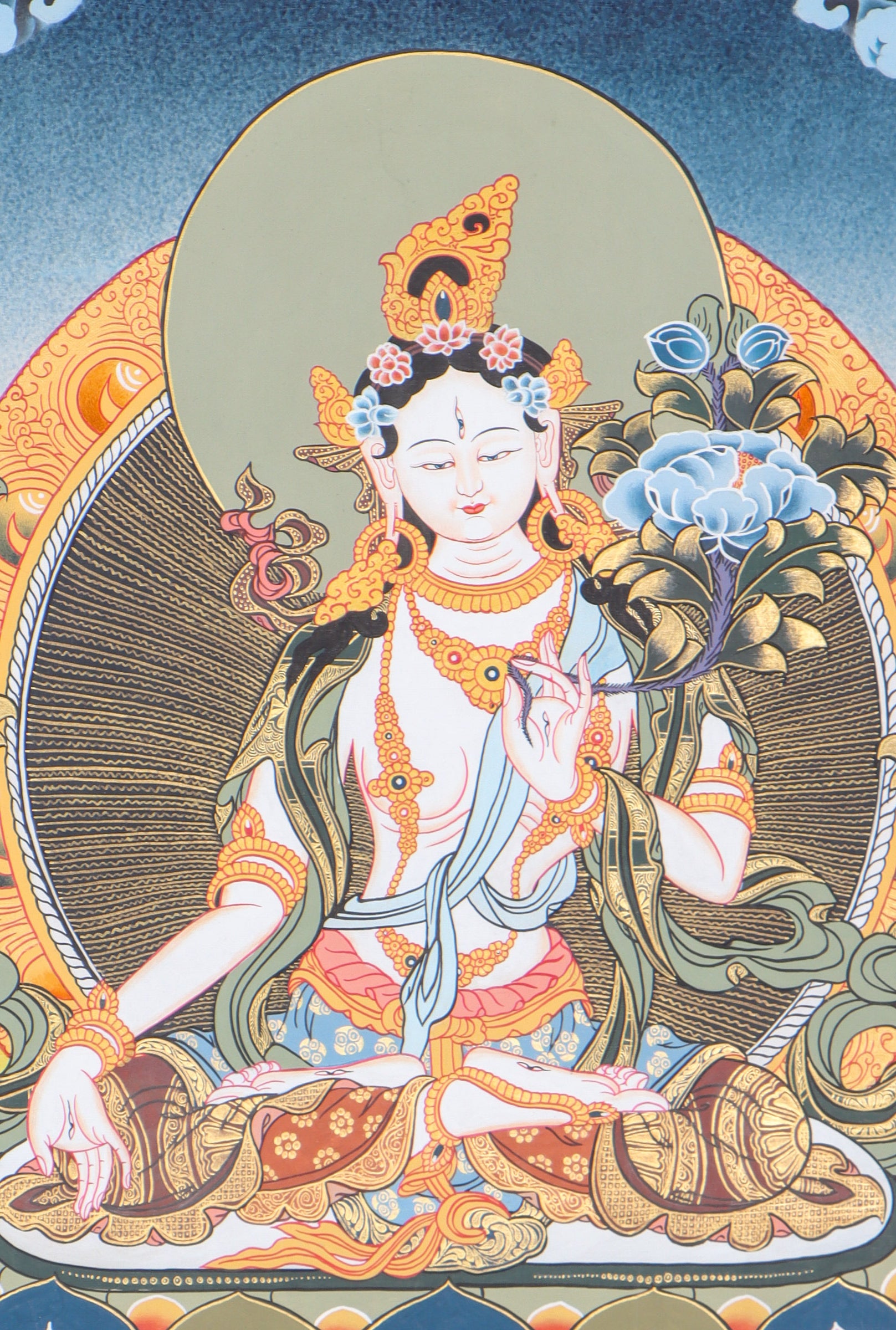  White Tara Thangka for spirituality.