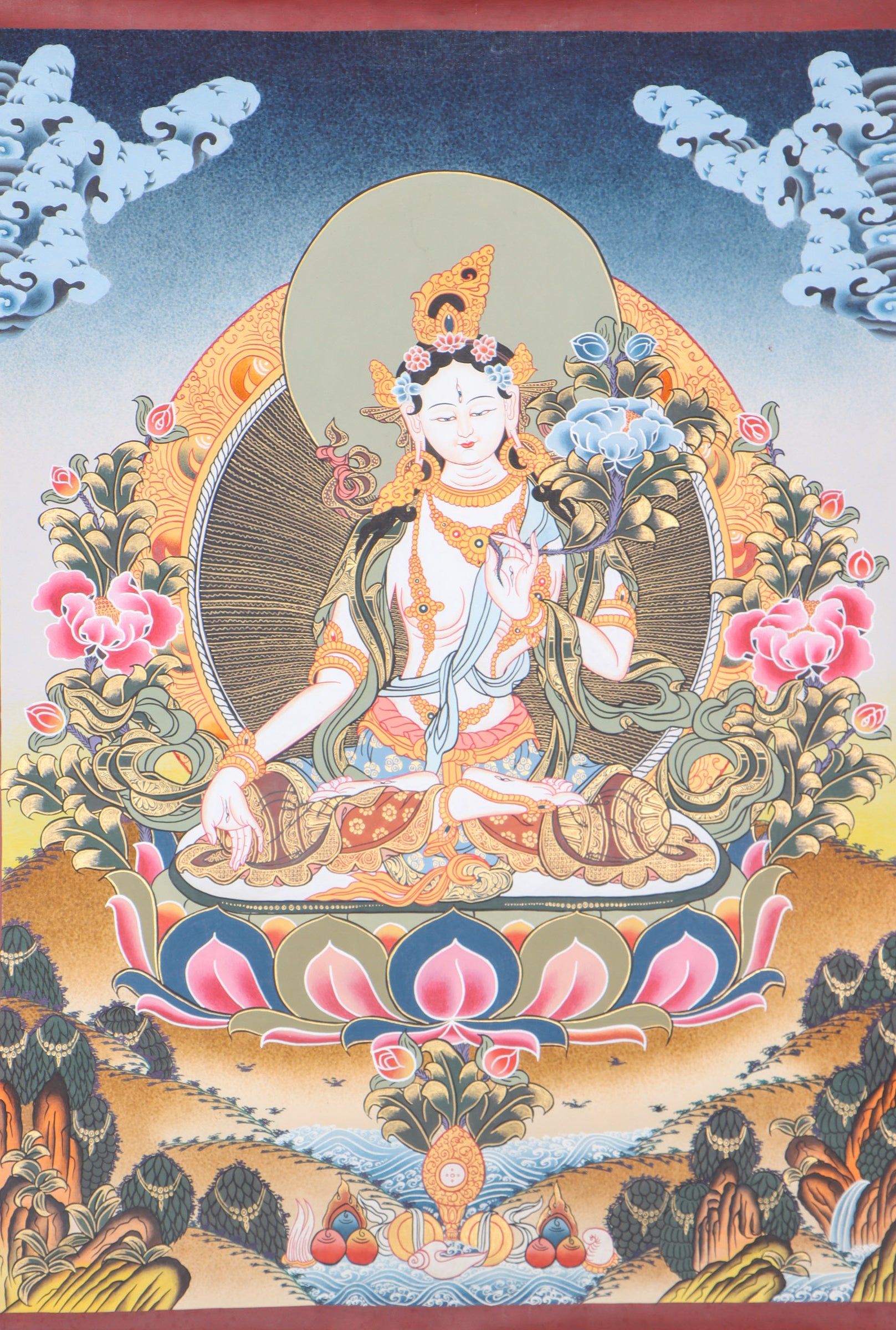  White Tara Thangka for spirituality.