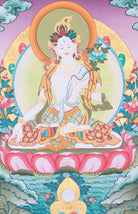 White Tara Thangka for meditation and devotion.