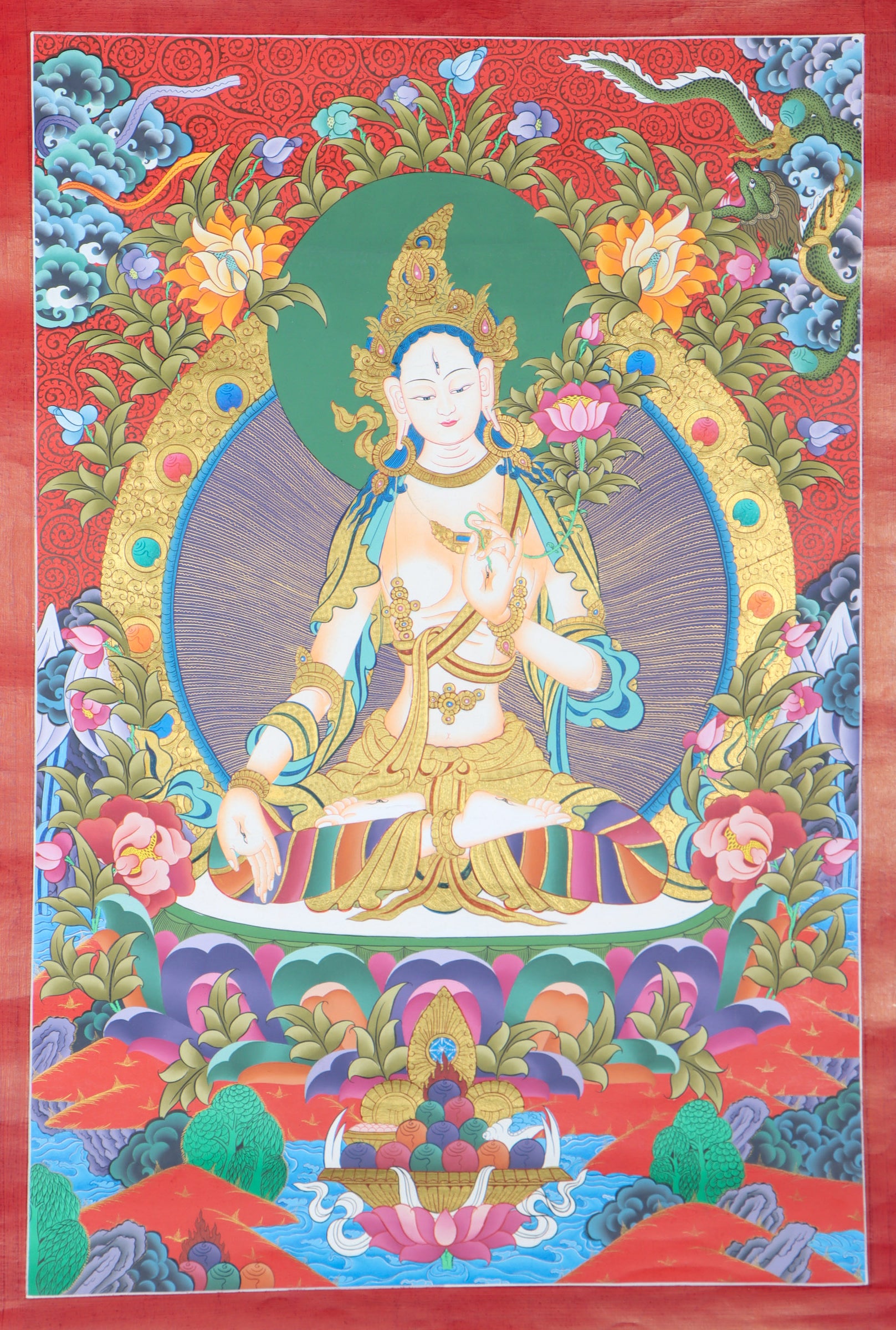 White Tara Thangka for spirituality.