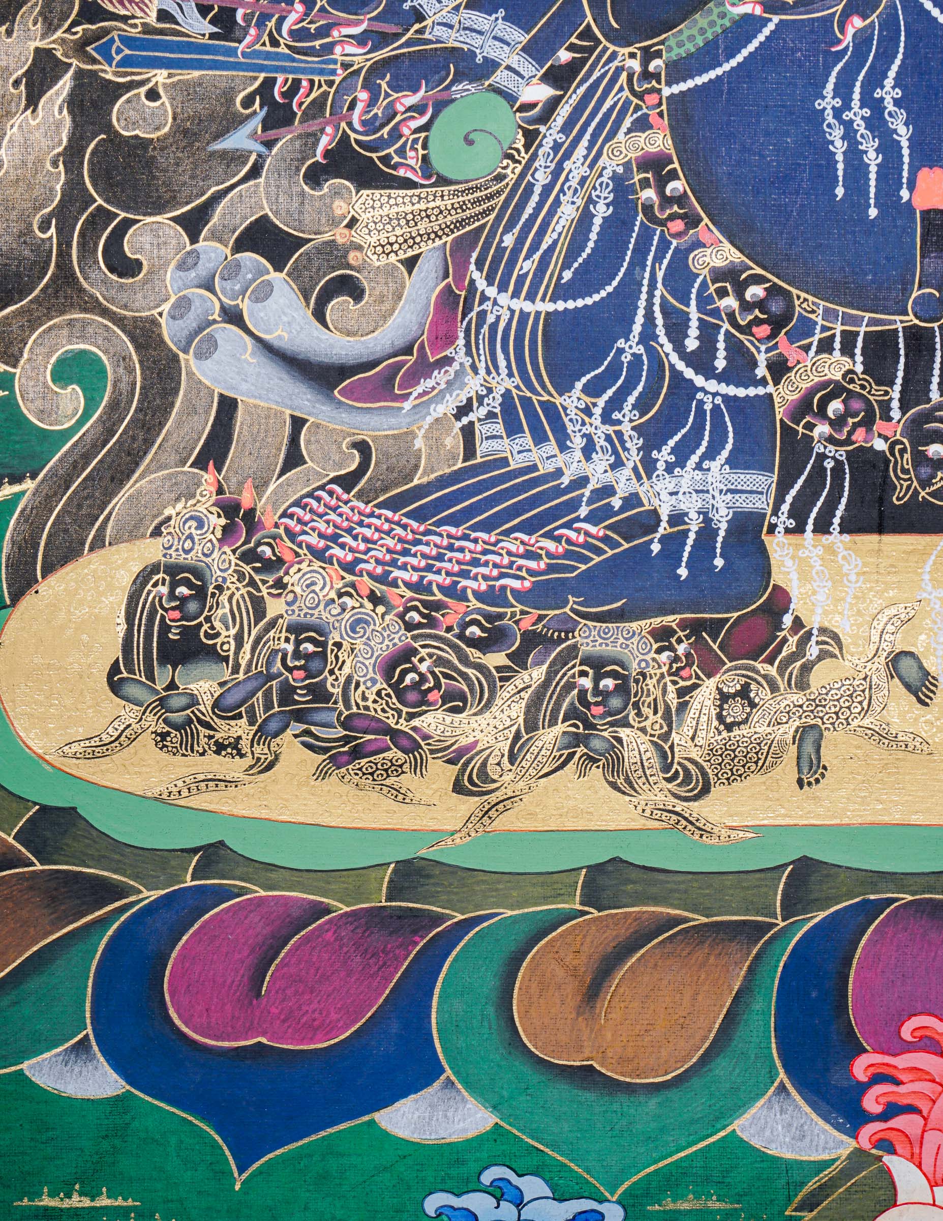 Yamantaka Thangka Painting for wall hanging decor.