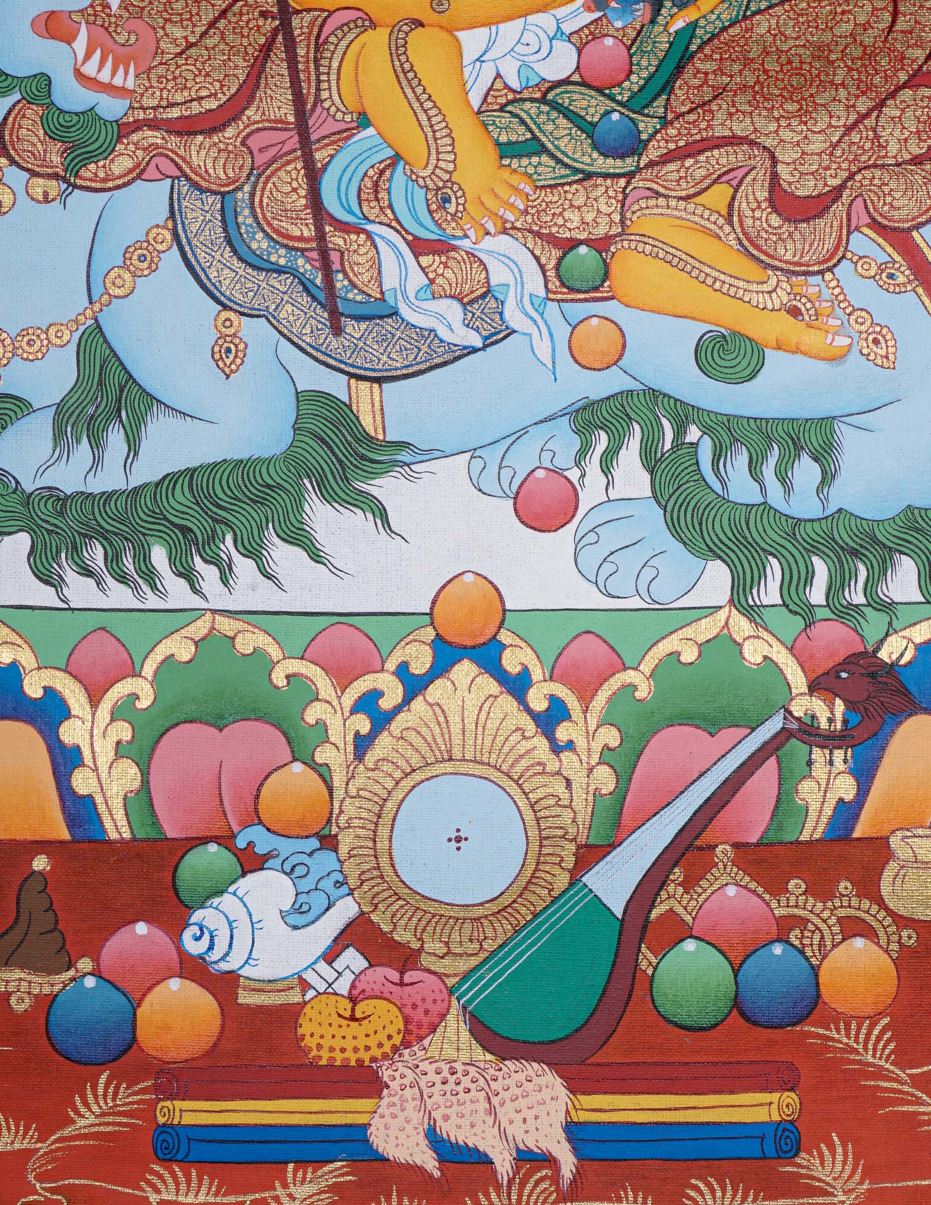 Zambala Thangka Painting for wealth and prosperity.