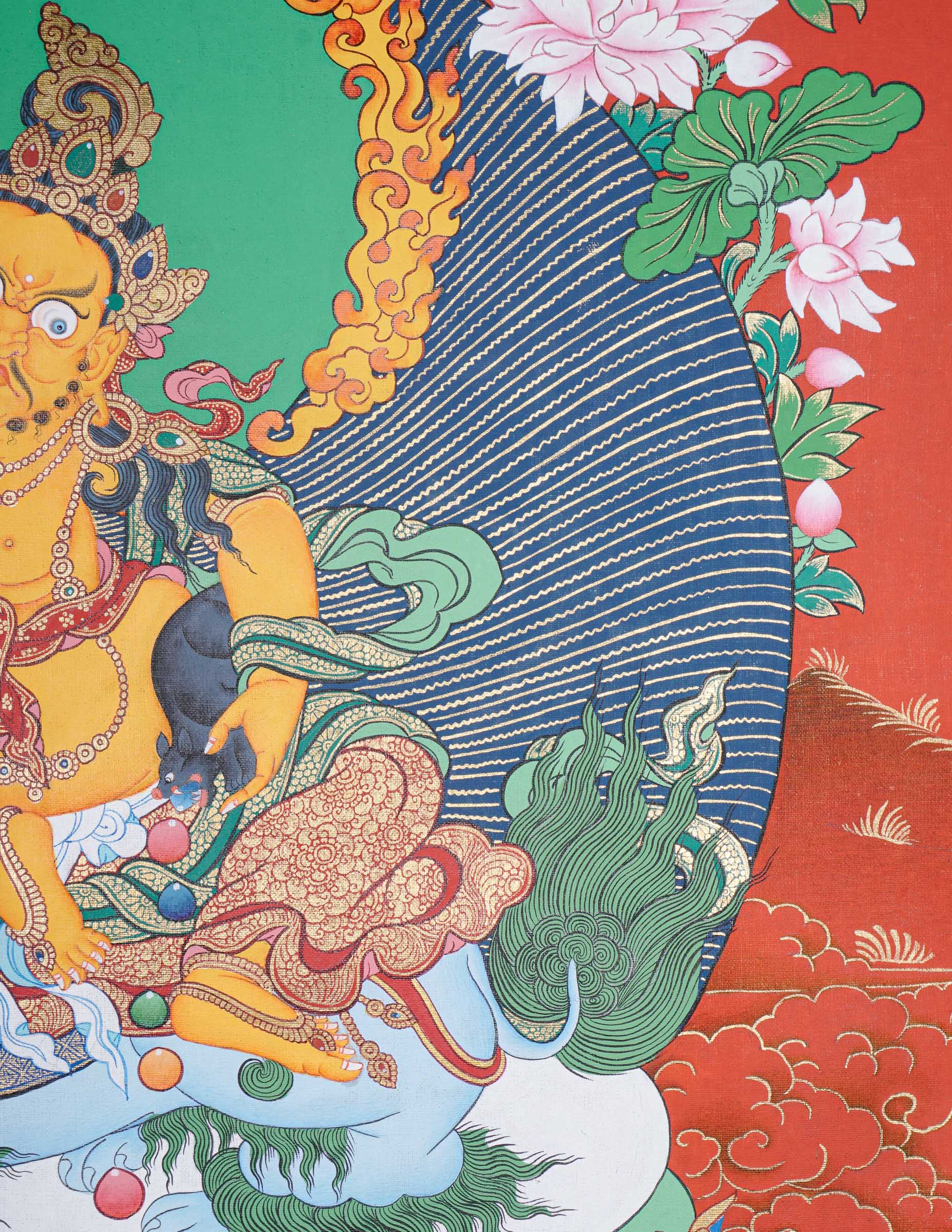 Zambala Thangka Painting for wealth and prosperity.