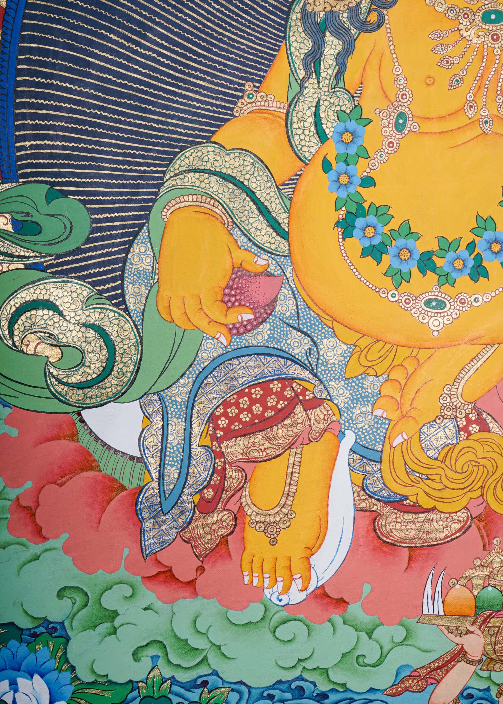 Zambala Thangka Painting for wall hanging decor.