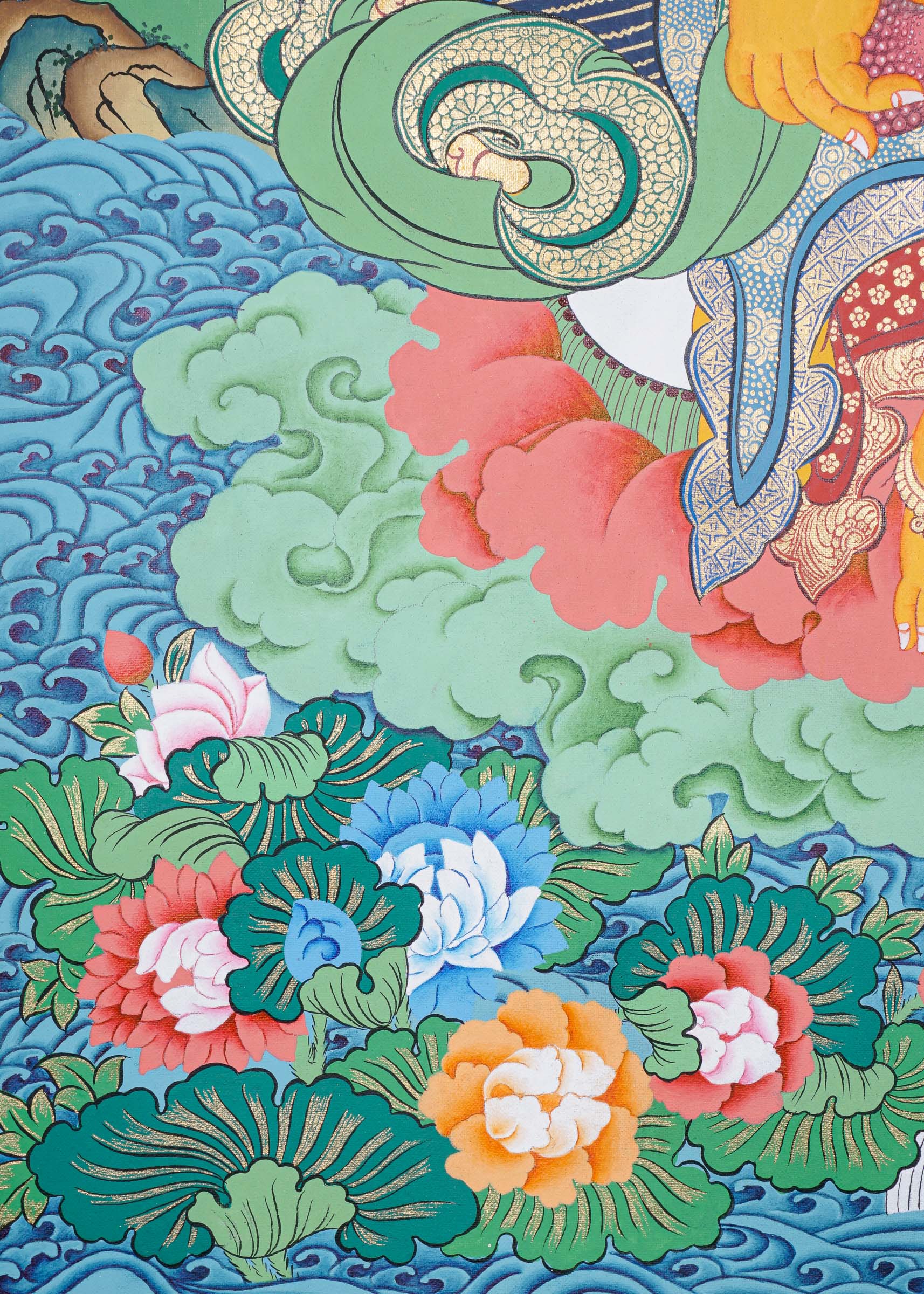 Zambala Thangka Painting for wall hanging decor.