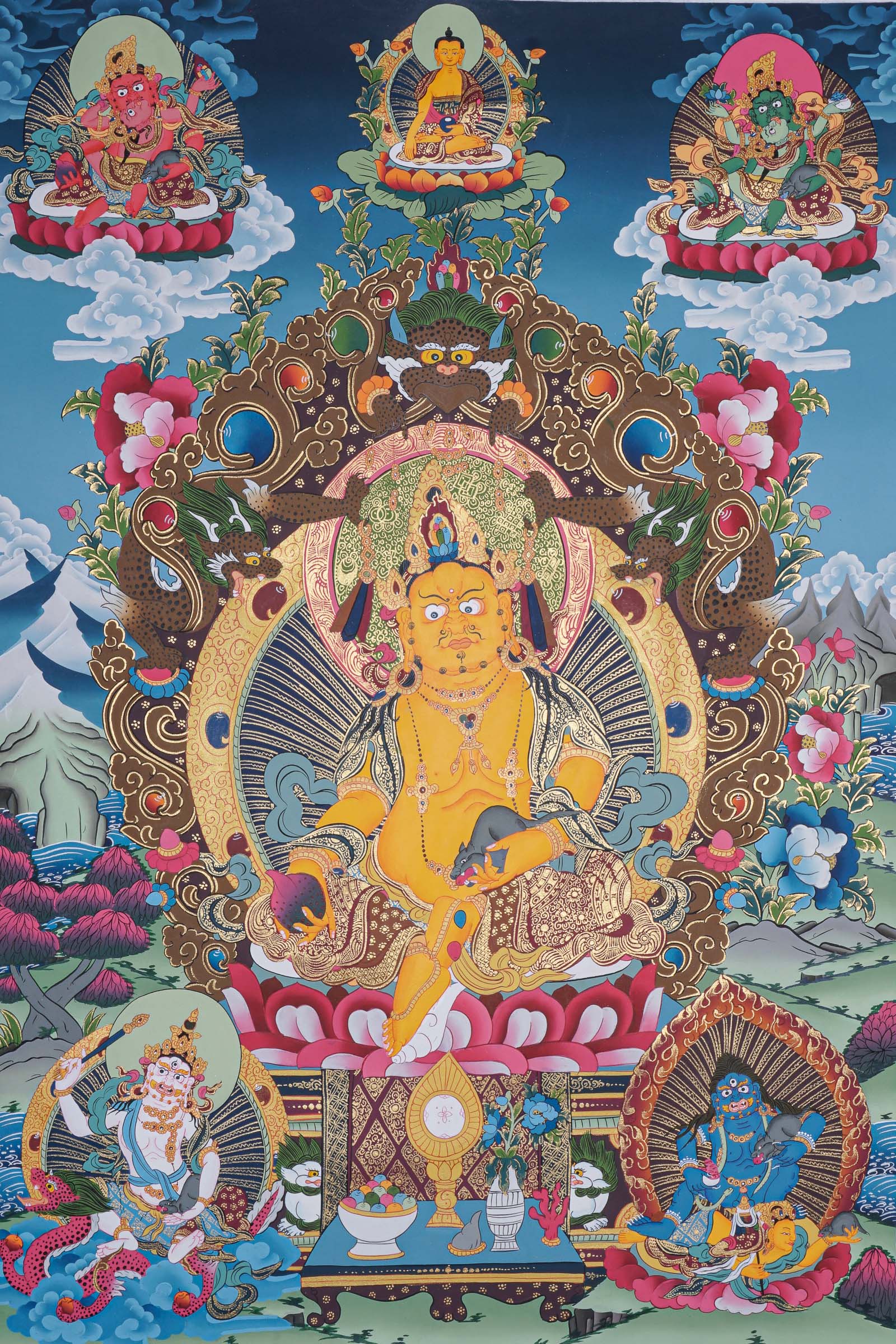 Zambala Thangka Painting - Handpainted Art