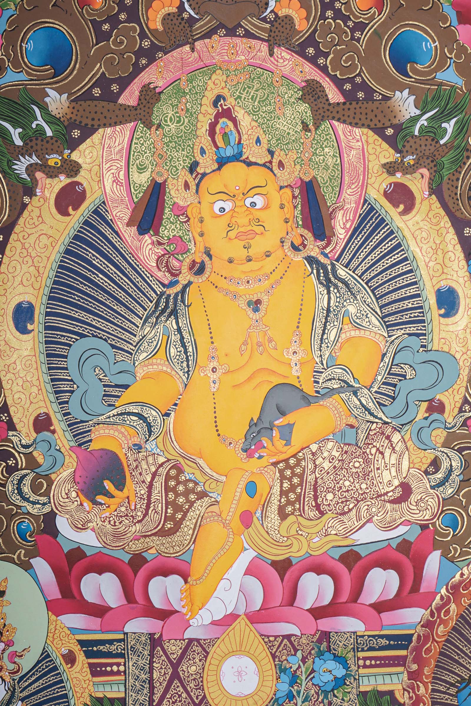 Zambala Thangka Painting - Handpainted Art