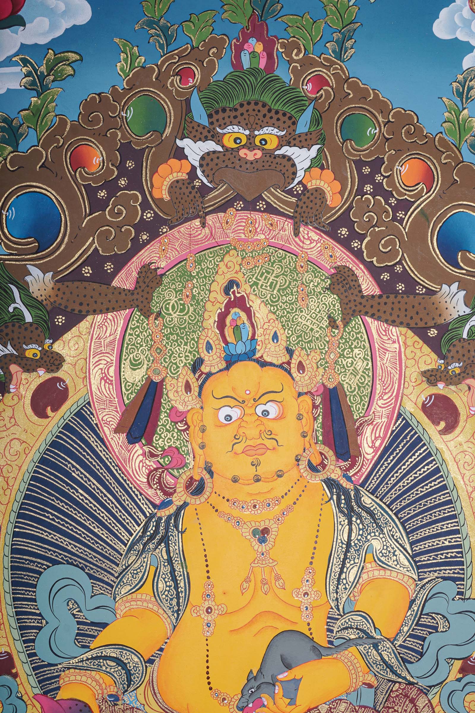 Zambala Thangka Painting - Handpainted Art