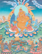 Zambala Thangka Painting for prosperity and abundance.