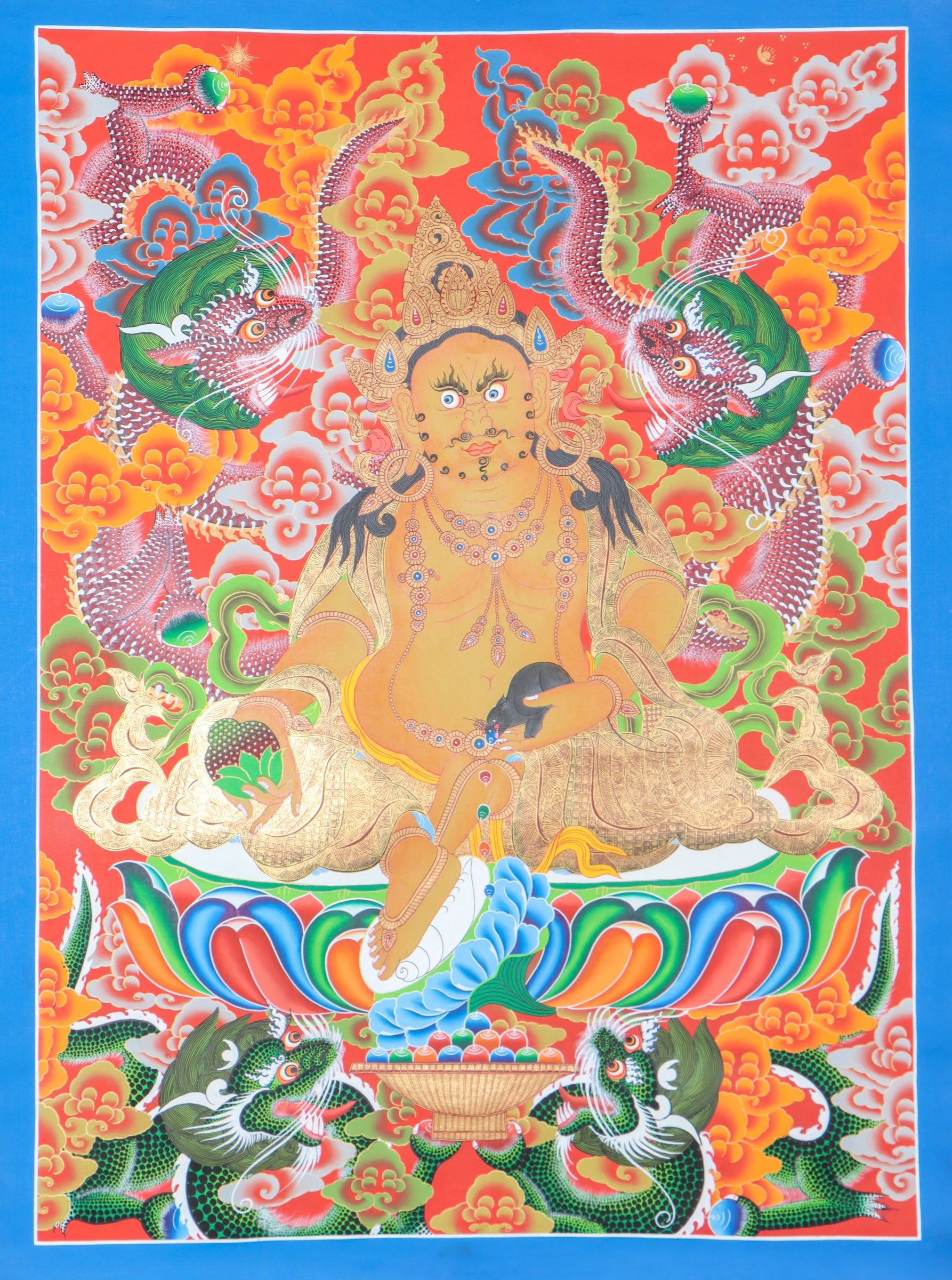  Zambala Thangka Painting  for meditation.