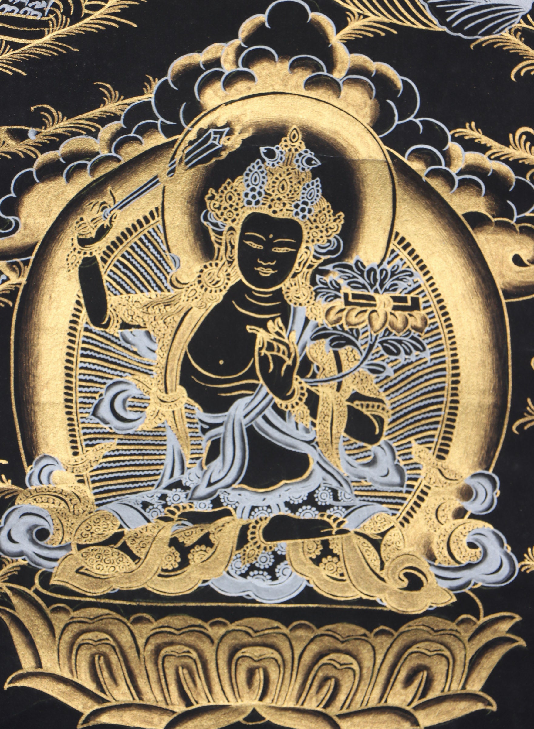 Chengresi Thangka Painting for wall hanging decor.