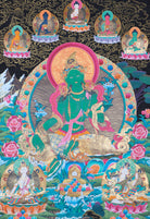 Green Tara Thangka for mediation and spiritual.