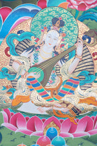 Green Tara Thangka for mediation and spiritual.