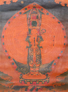 Antique Lokeshwor Thangka Painting for spiritual teaching.