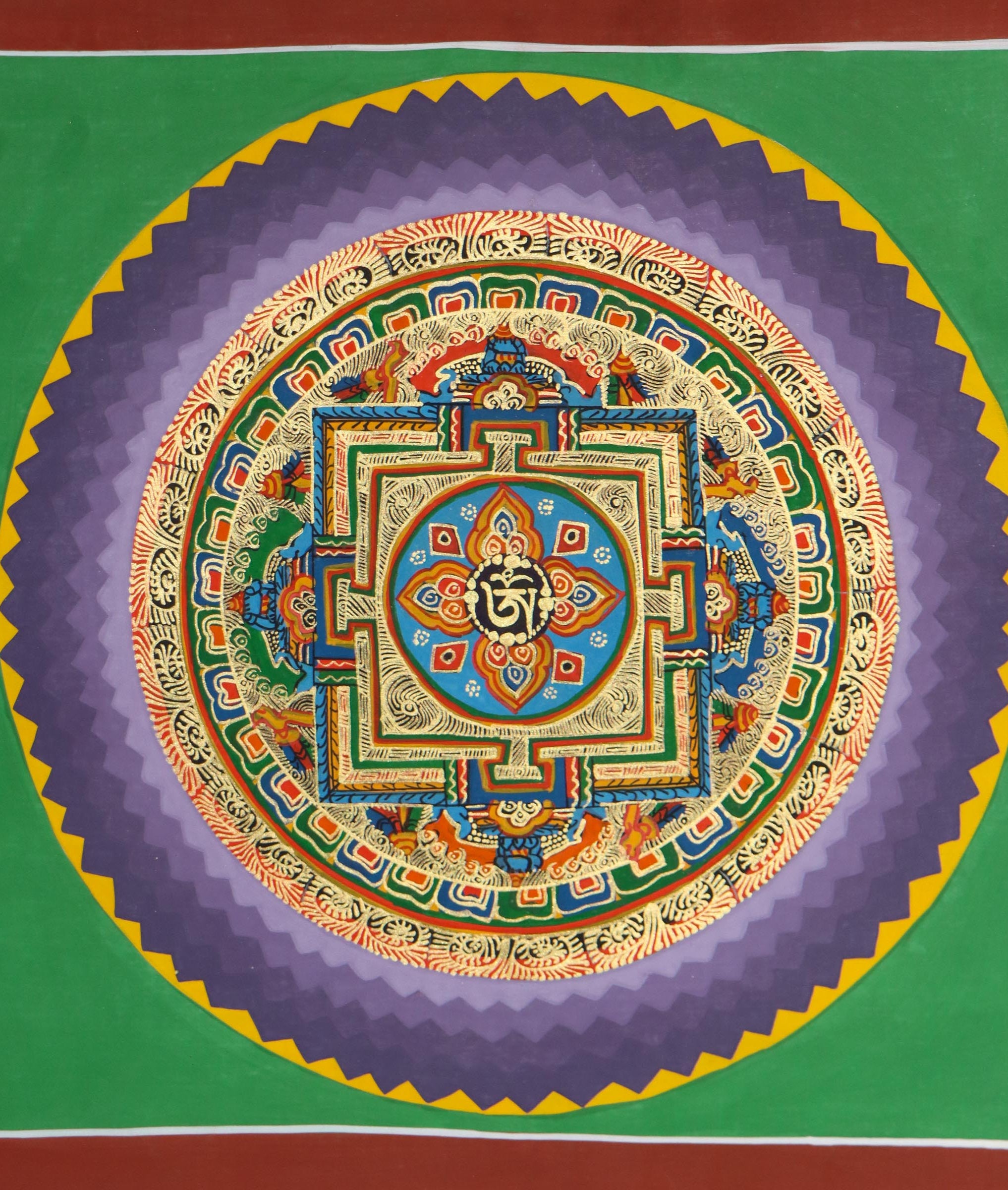  Lotus Cosmos Mandala with om symbol 