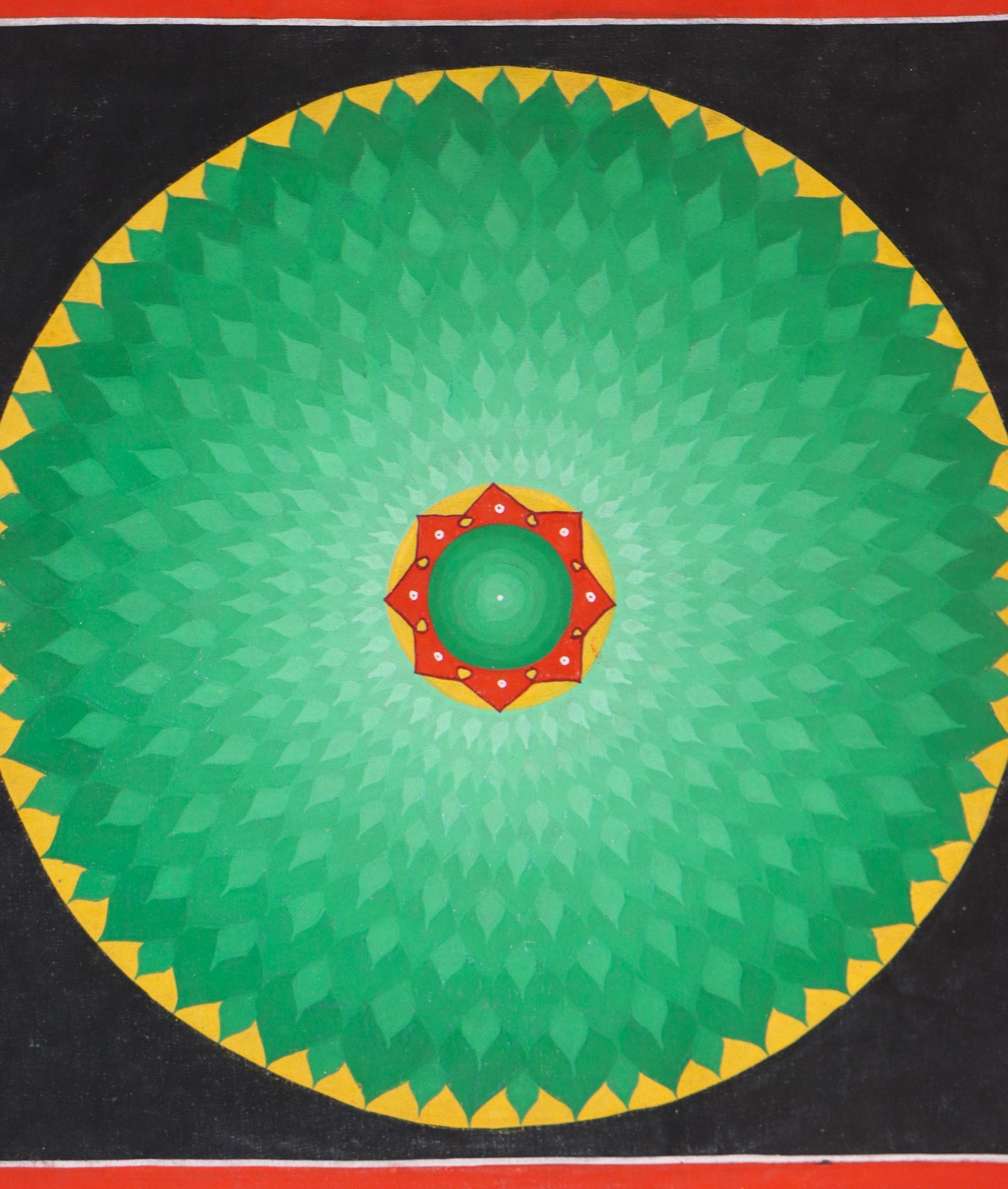 Lotus Cosmos Mandala Thangka  for  meditation  practice .