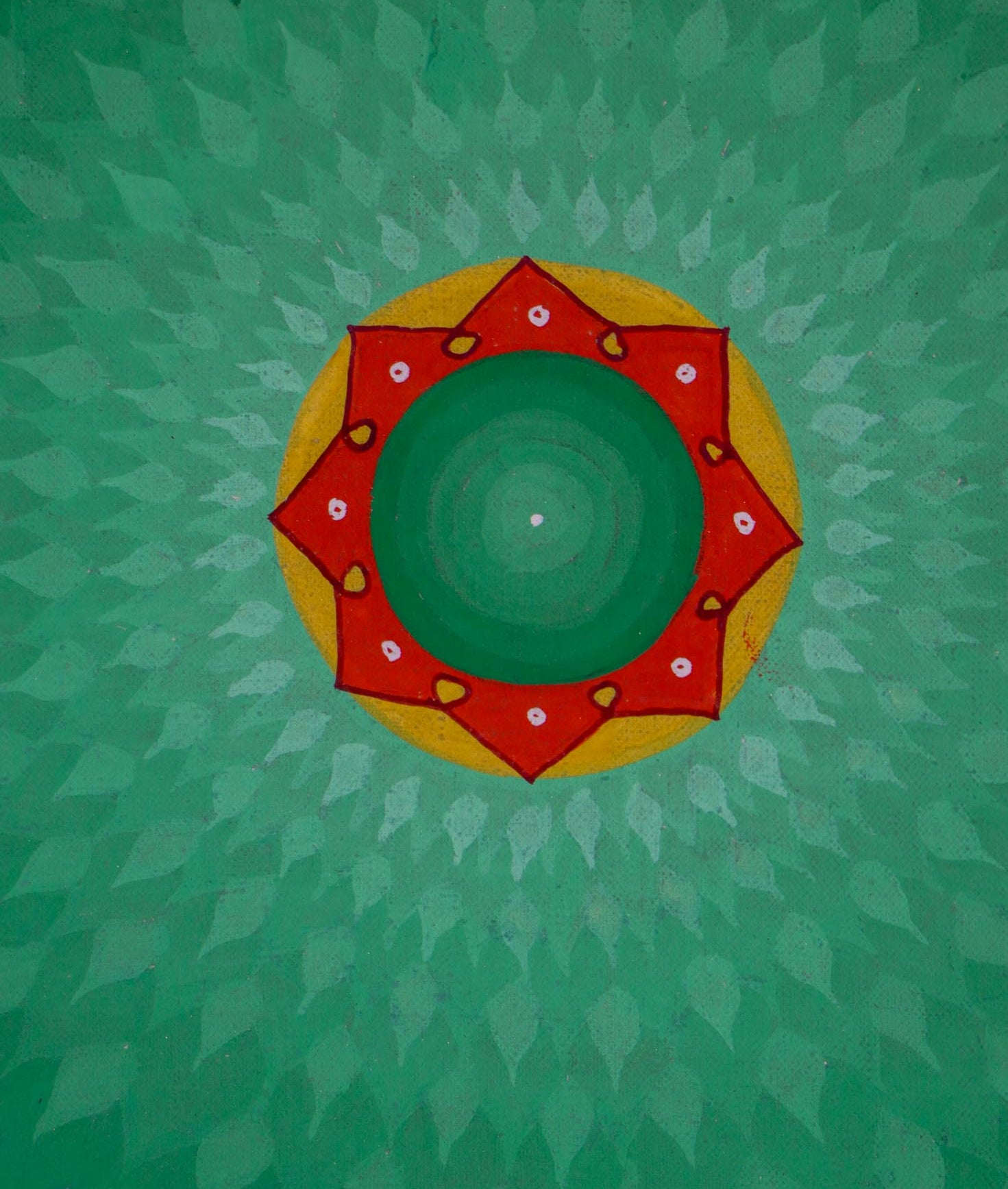 Lotus Cosmos Mandala Thangka for meditation practice .