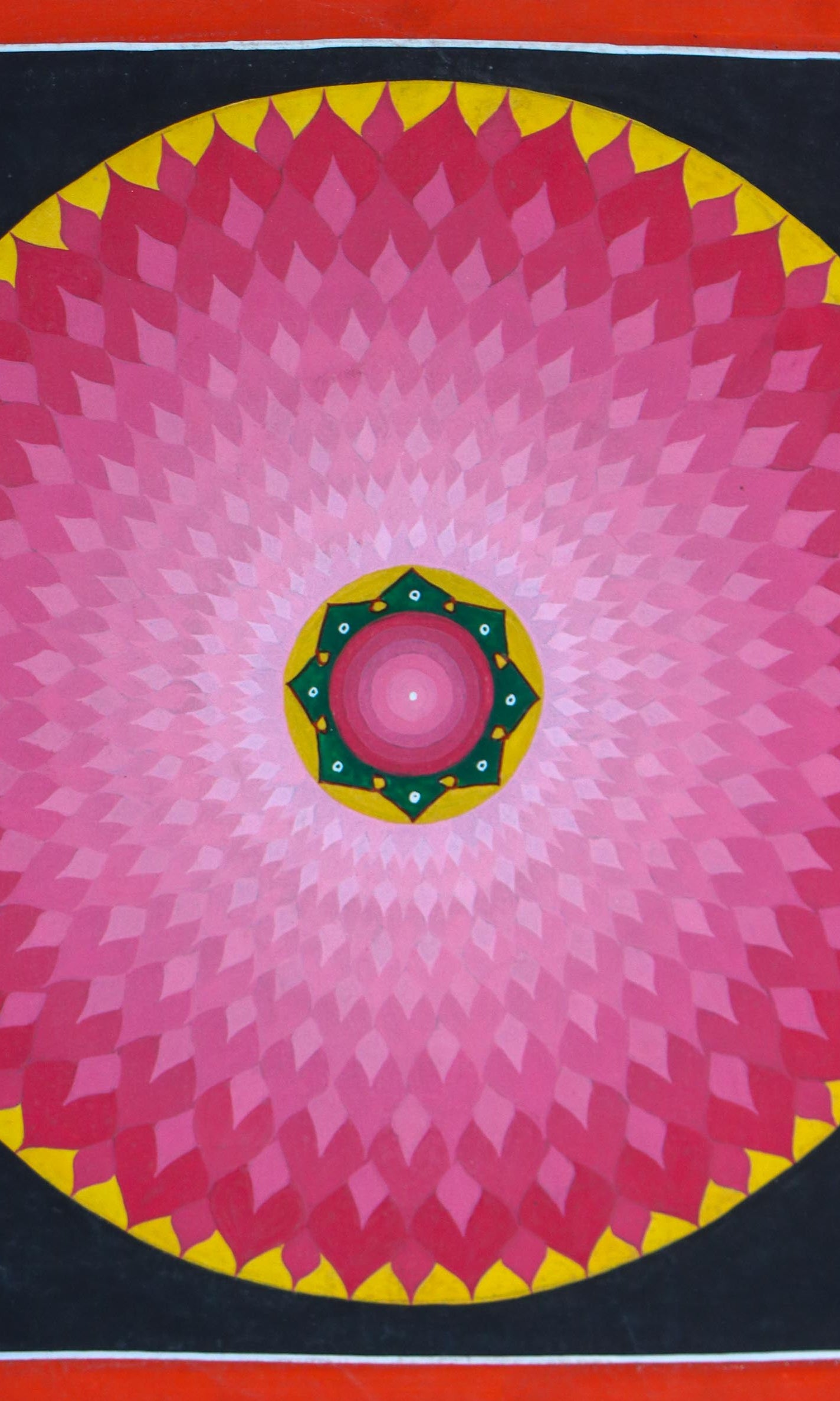 Lotus Cosmos Mandala Thangka for meditation practice .