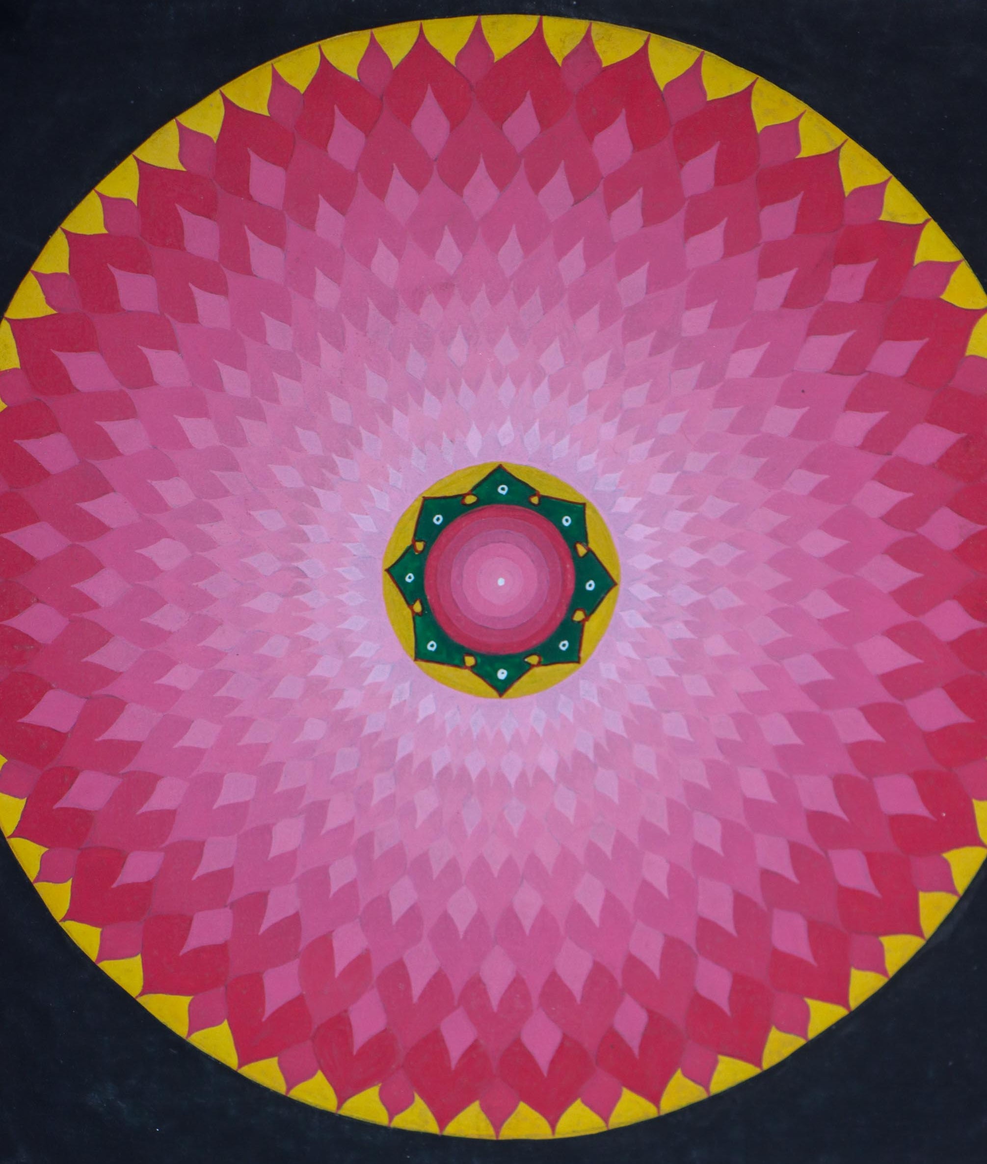 Lotus Mandala Thangka for meditation practice .