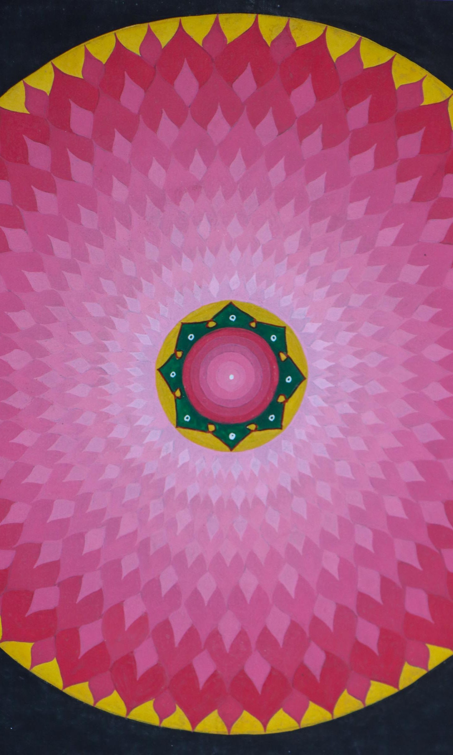 Lotus Mandala Thangka for meditation practice .