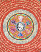 Mantra Mandala Thangka for meditation and spirituality .