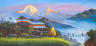 Oil Painting of Mount Annapurna for wall decor.